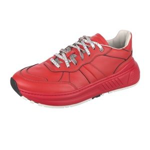 Bottega Veneta Red Leather Low Top Sneakers